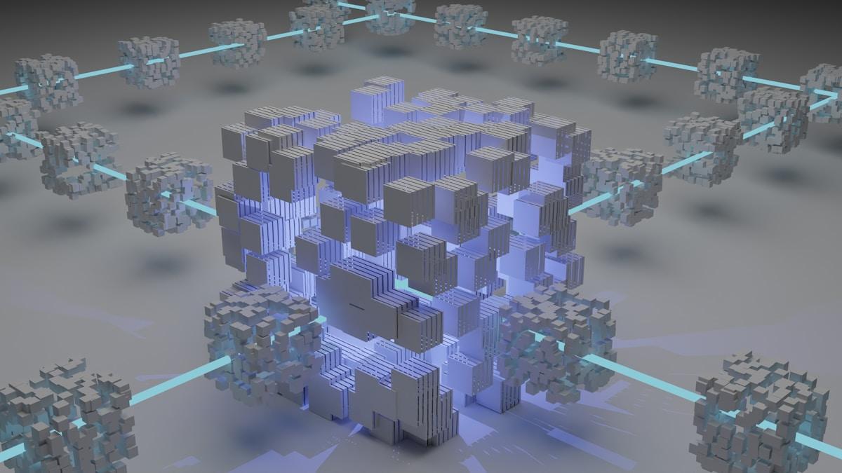 Digital blockchain network visualization representing Web3 career opportunities