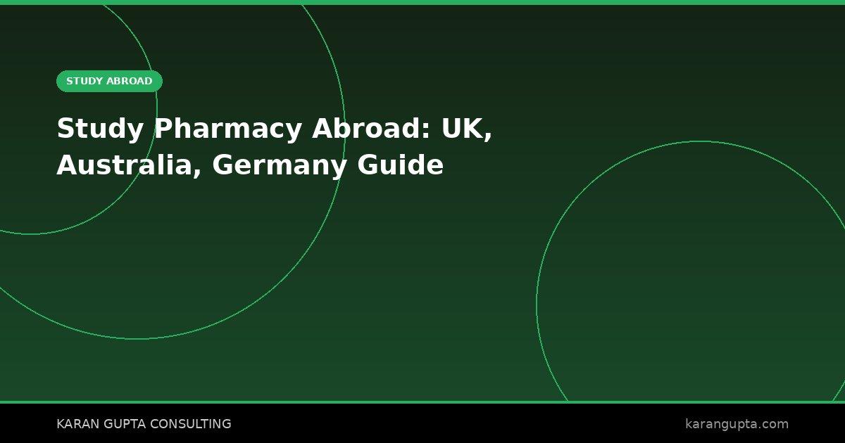 Study Pharmacy Abroad: UK, Australia, Germany Guide