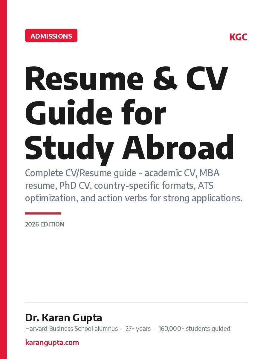 Resume & CV Guide for Study Abroad 2026