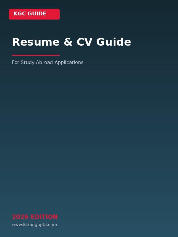 Resume & CV Guide for Study Abroad 2026