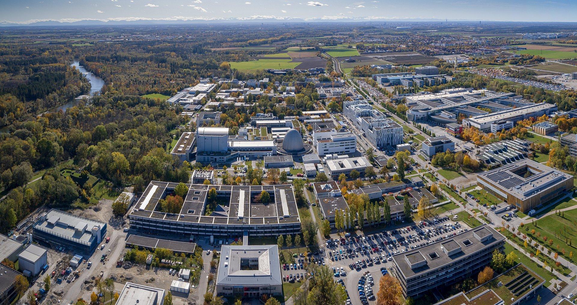 TUM Garching Research Campus aerial view
