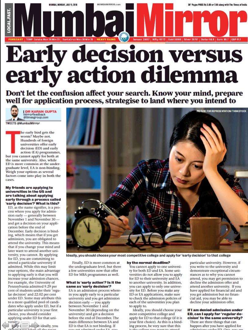 Early Action and Early Decision Q&A ...