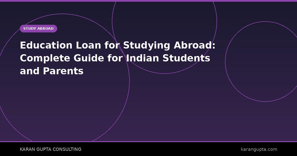 Education Loan for Studying Abroad - Financial planning with calculator