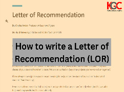How to write a Letter of Recommendation (LOR)