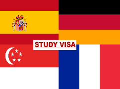 Study visa for Singapore, France, Germany, and Spain