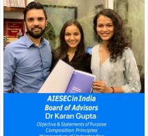 Dr. Karan Gupta on board of AIESEC